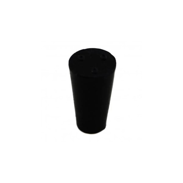 United Scientific Laboratory Grade Rubber Stopper, Black SBR Rubber, Size No 000, 12.7 x 8.2 x 21mm, 170PK 259150-000 - main